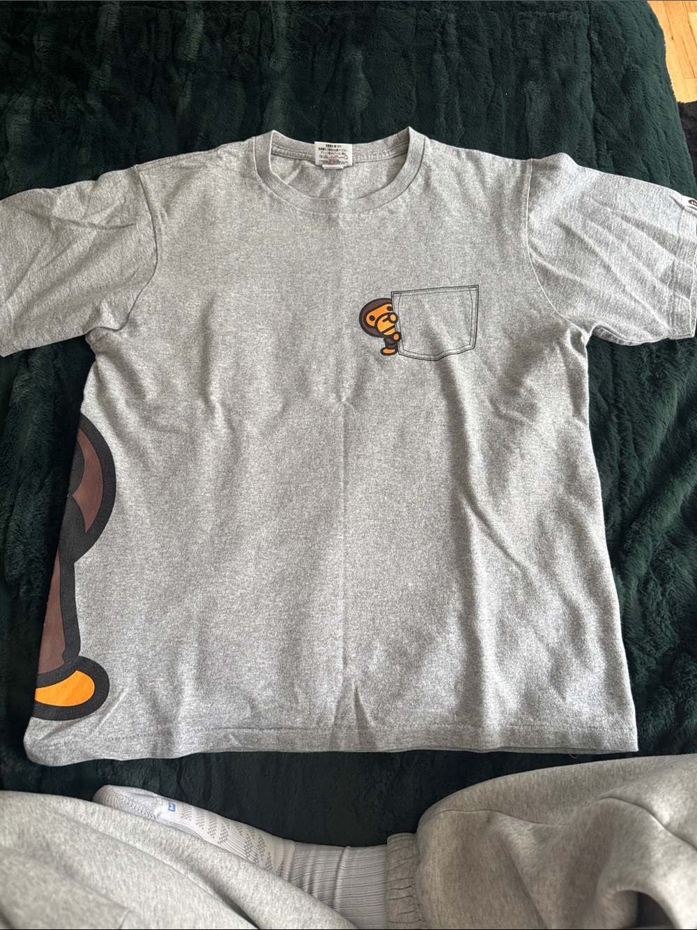 Grey A Bathing Ape Baby Milo Tee